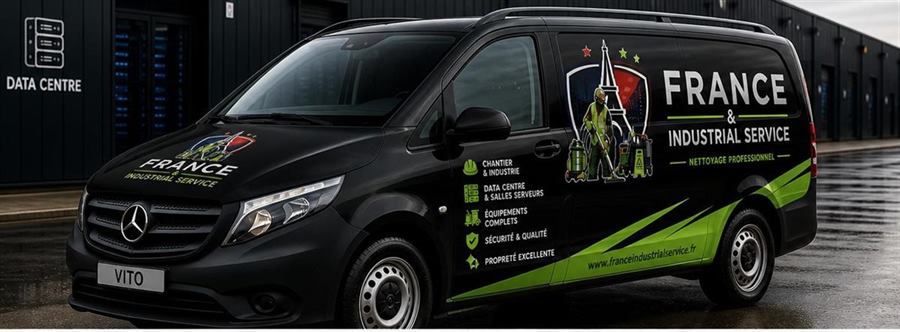 Professional cleaning service vehicle in France